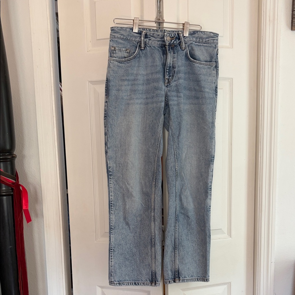 All Saints Denim Blue Straight Leg Jeans